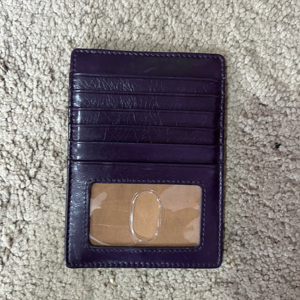 Purple Leather Card Holder
